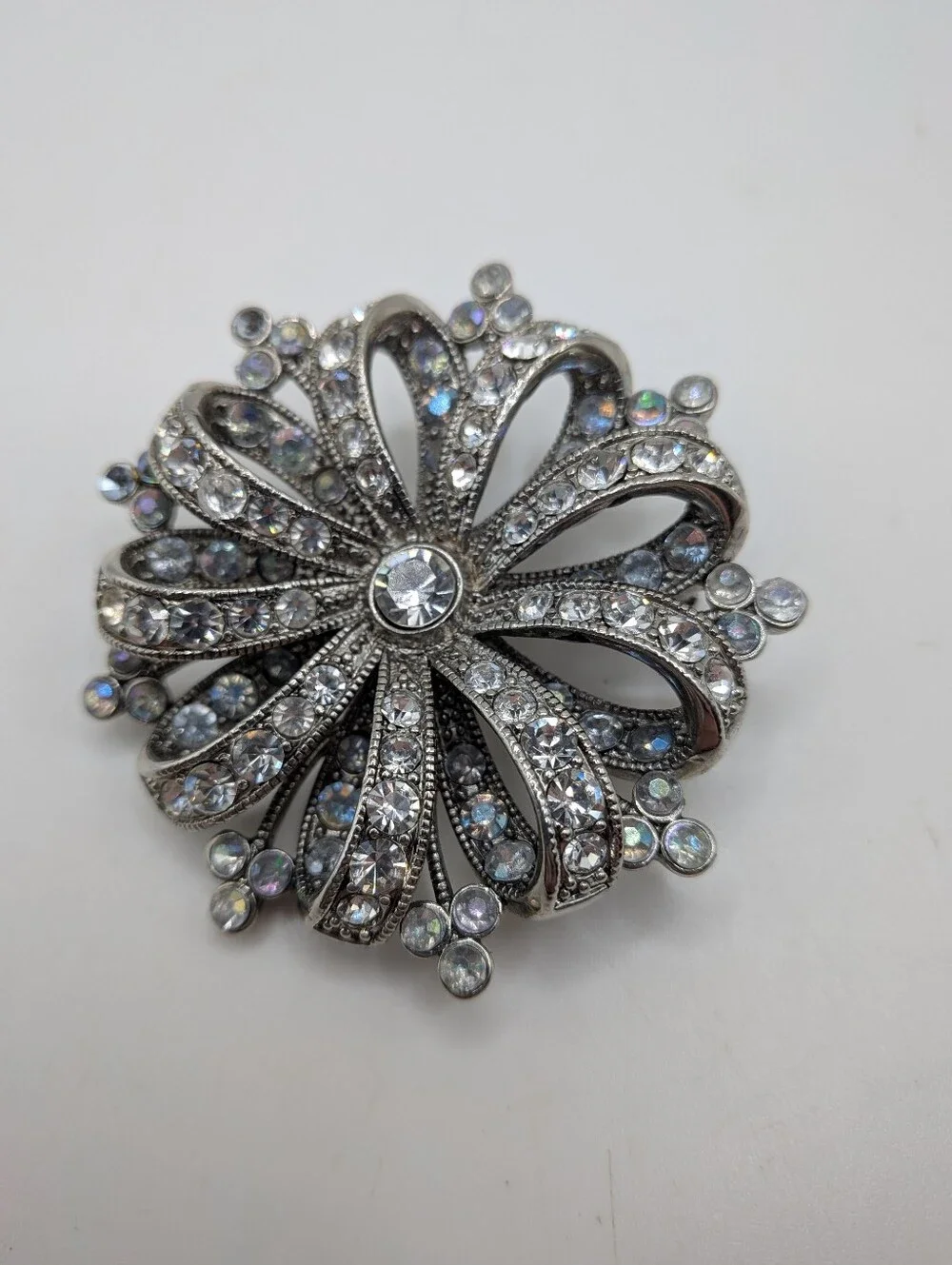 Vintage Liz Claiborne Rhinestone Auroras Boreales Cler Brooch 2